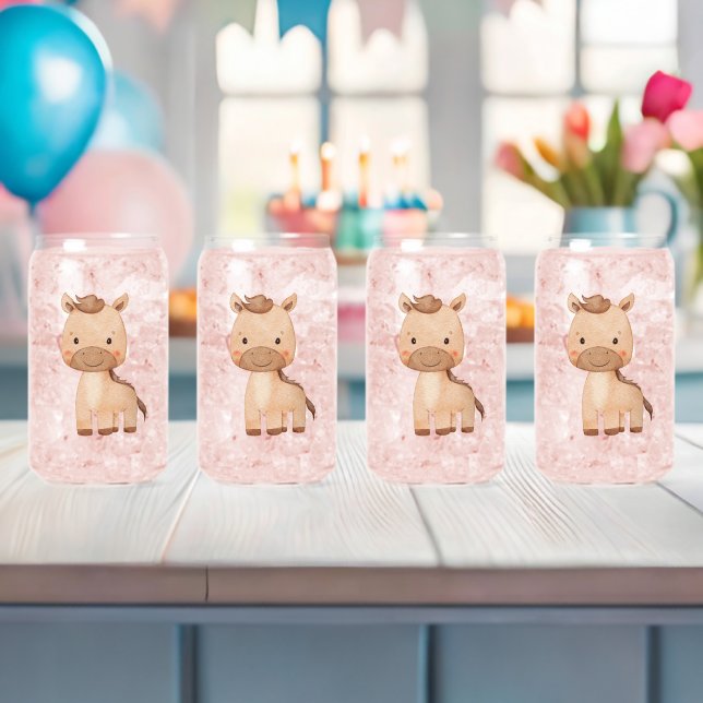 Süßes braunes Pferd Dosenglas (Insitu (Baby Party))