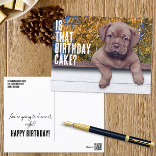 Süßes braunes Welpen-Foto Vorlagen für besondere A Postkarte