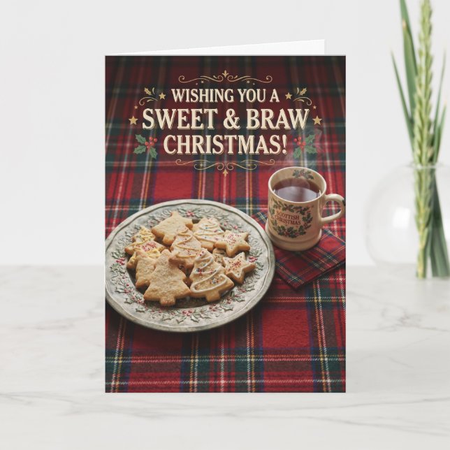 Süßes Braw Shortbread Weihnachtskarte Karte (Vorderseite)
