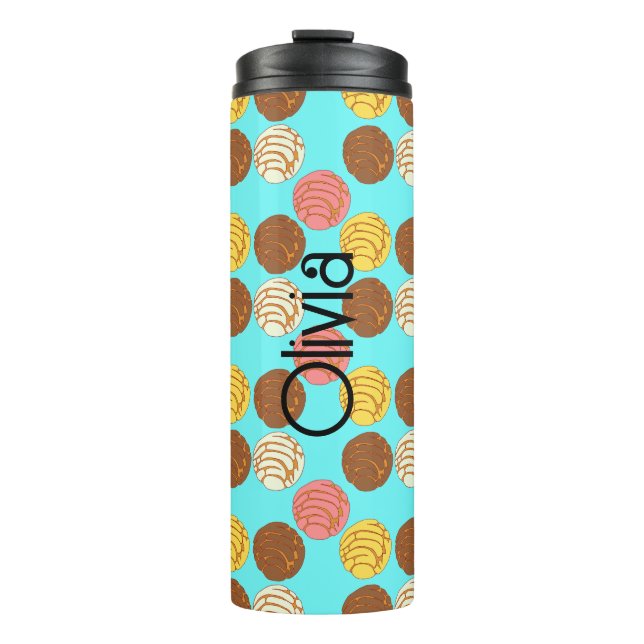 Süßes Brot mexikanischer Pan Dulce Conchas Thermosbecher (Vorderseite)