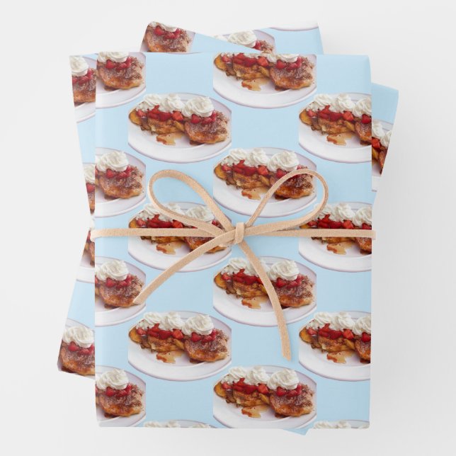 Süßes Brot mit Erdbeeren und Sahne Geschenkpapier Set (Beispiel)