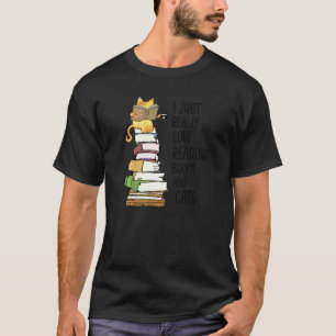Süßes Buch Buchwurm Nerd Leselhrer Kätzchen Katze T-Shirt