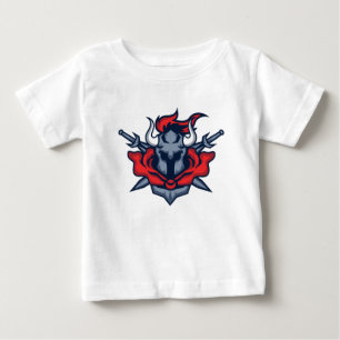 Süßes Bull-Krieger-Baby-T-Shirt Baby T-shirt