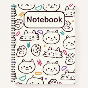 süßes bunter Katzen Kinder Notizbuch 