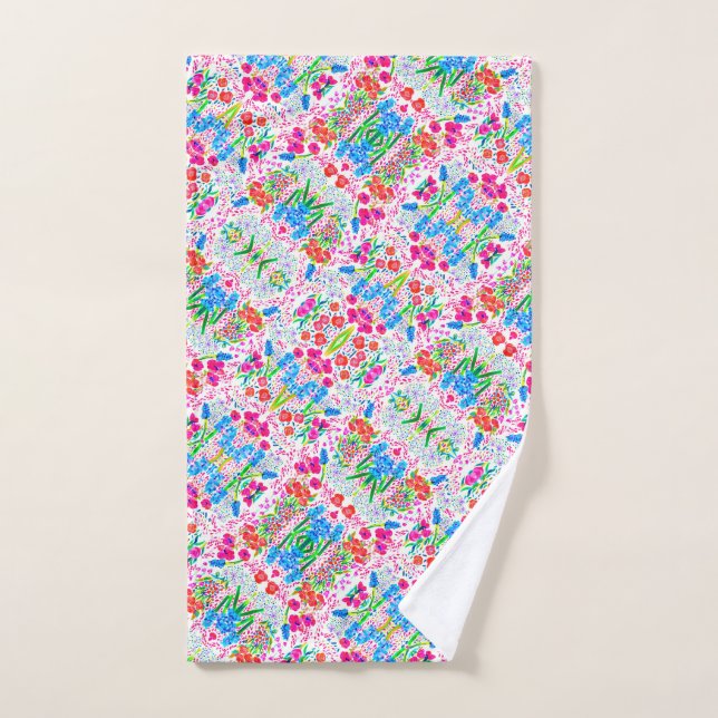 Süßes bunter Wasserfarben-Blumen-Muster Handtuch (Handtuch)