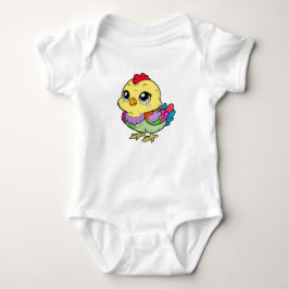 Süßes Buntes Huhn für Mädchen Baby Bodysuit – Lust Strampler