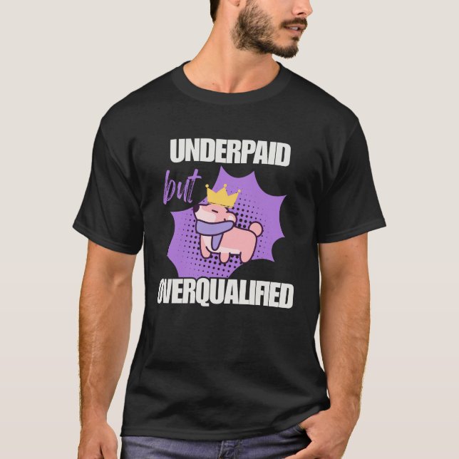 Süßes Büroarbeiter Humor Design T-Shirt (Vorderseite)