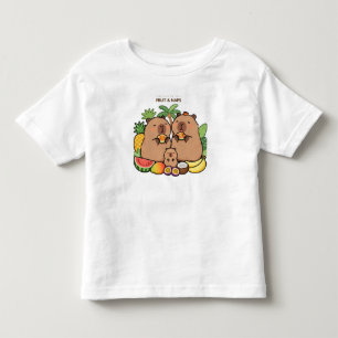 Süßes Capybara-Frucht- & Nickerchen-Kinder-T-Shirt Kleinkind T-shirt