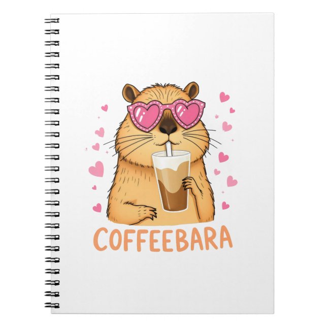 Süßes Capybara mag Kaffee Coffeebara Notizblock (Vorderseite)