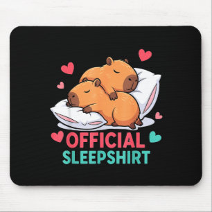 Süßes Capybara Offizielles Schlafshirt Kuscheliger Mousepad