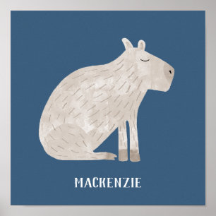 Süßes Capybara Personalisiert Poster