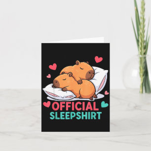 Süßes Capybara-Schlafshirt Kuscheliger Schlaf Vale Karte