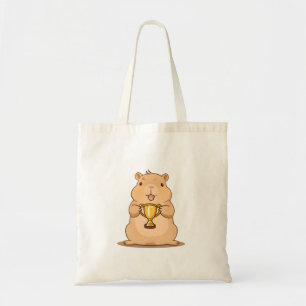 Süßes Capybara-Trophäengewinner Kawaii-Design Tragetasche