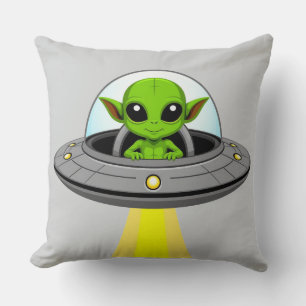 Süßes Cartoon-Alien Kissen