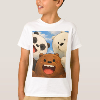 Süßes Cartoon-Bär & Freunde Kinder T-Shirt