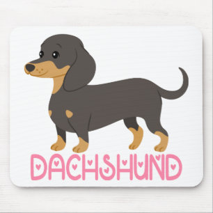 Süßes Cartoon-Dachshund-Geschenk für Hundebesitzer Mousepad