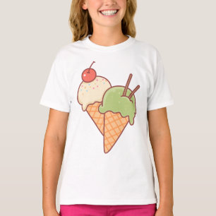 Süßes Cartoon-Dessert-T-Shirt für Mädchen T-Shirt