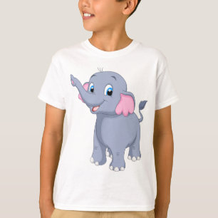 Süßes Cartoon-Elefanten-Grafik-T-Shirt  T-Shirt