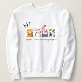 Süßes Cartoon-Katzenpfoten-T-Shirt Sweatshirt