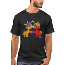 Süßes Cartoon-LGBTQIA-Einhörner-T-Shirt