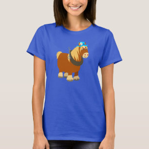 Süßes Cartoon-Merkmal Bretonisches Pferd Frauen T- T-Shirt