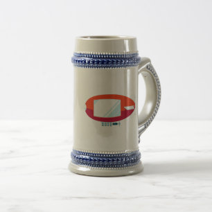 Süßes Cartoon-Raketenraumschiff-Geschenk für Weltr Bierglas
