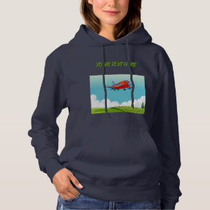 Süßes Cartoon-Rotes Reiseflugzeug mit individuelle Hoodie