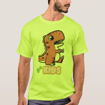 Süßes Cartoon-T-Rex-Dinosaurier-Kinder-T-Shirt für