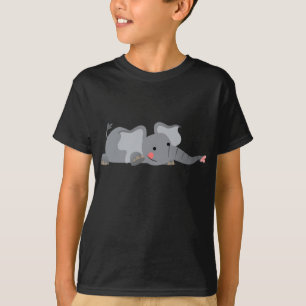 Süßes Cartoon-Verschlagenes-Elefanten-Kinder-T-Shi T-Shirt