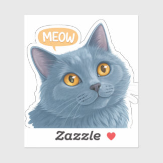 Süßes Chartreux-Katzengesicht-Sticker” | Kuschelig Aufkleber