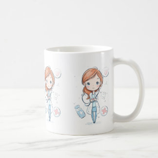 Süßes Chibi-Arzt-Tassendesign Kaffeetasse