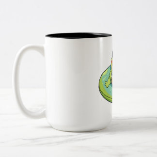 Süßes Chibi-Frosch-Sommerpool-Tag-Limonade-Design Zweifarbige Tasse