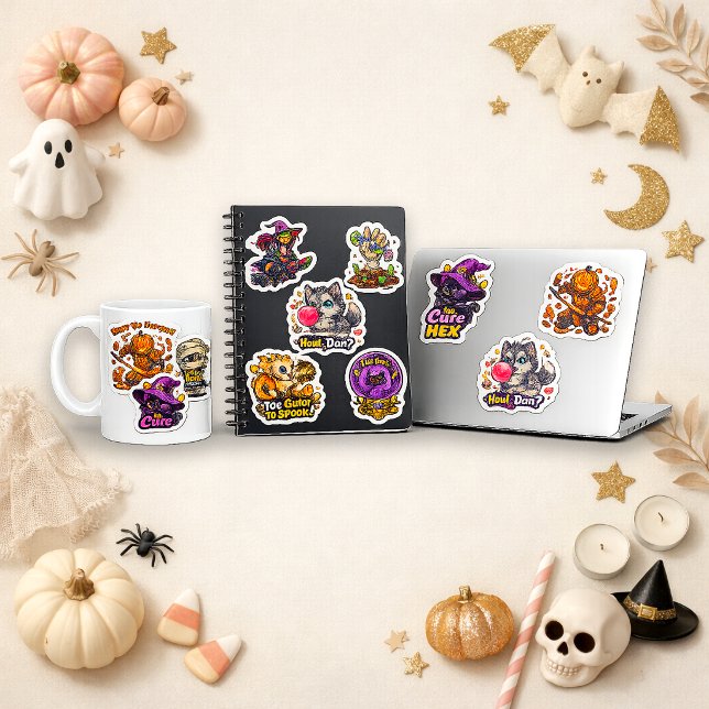 Süßes Chibi-Halloween-Cartoon-Monster Aufkleber (Von Creator hochgeladen)