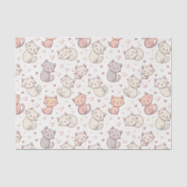 Süßes Chibi-Katzen-Muster - Kinder Kawaii Kätzchen Seidenpapier