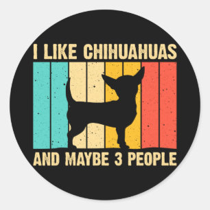 Süßes Chihuahua-Design für Frauen, Kinder, Männer, Runder Aufkleber