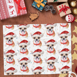 Süßes Chihuahua-Hund-Weihnachtsmuster Fleecedecke