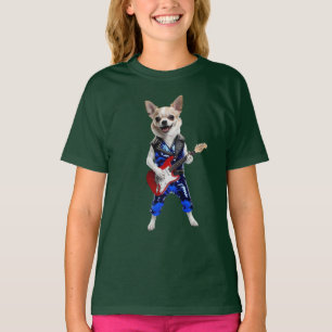 Süßes Chihuahua Rockstar Kinder T-Shirt