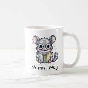 Süßes Chinchilla liest Buch individuell Kaffeetasse