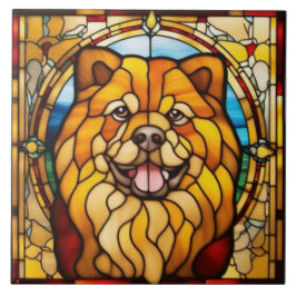 Süßes Chow-Chow-Dekorationskachel Fliese