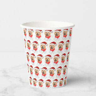 Süßes Chow-Chow-Hund-Weihnachtsmuster Pappbecher
