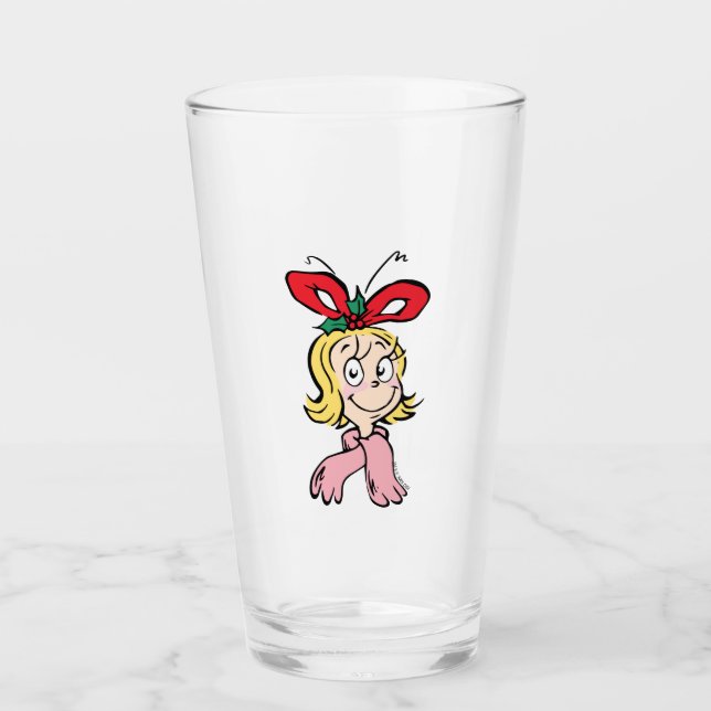 Süßes Cindy Lou Who Porträt Glas (Vorderseite)