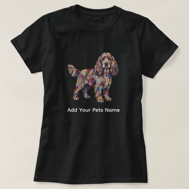 Süßes Cocker Spaniel Hund Design T-Shirt (Design vorne)