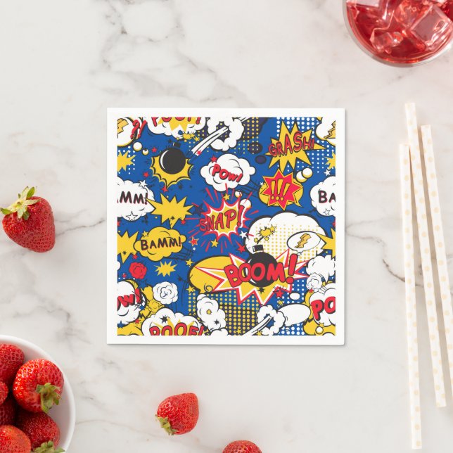 Süßes Comic-Muster  Serviette (Beispiel)