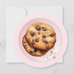 Süßes Cookie ist auf dem Weg Rosa Babyparty Einladung