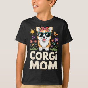 Süßes Corgi-Design für Frauen Mädchen Mutter Hund T-Shirt