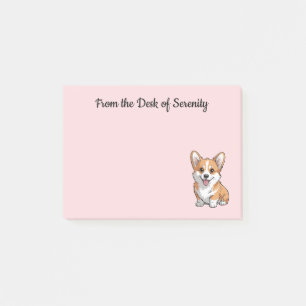 Süßes Corgi-Mutter-Geschenk Cartoon-Hundemama Rosa Post-it Klebezettel