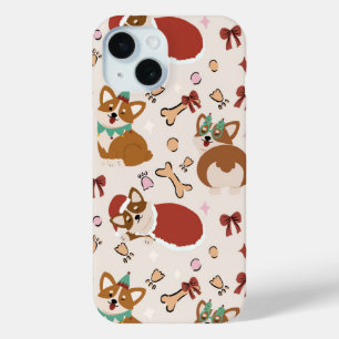 Süßes Corgi-Weihnachts-Feiertags-Nahtloses Muster Case-Mate iPhone Hülle