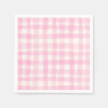 Süßes Cottage Rosa Gingham-Baby-Shower-Party