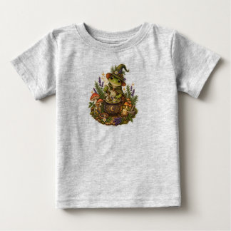 Süßes Cottagecore-Frosch-Hexen-Baby-T-Shirt Baby T-shirt