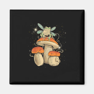 Süßes Cottagecore-Pilz-Frosch-Goblincore-Style Magnet